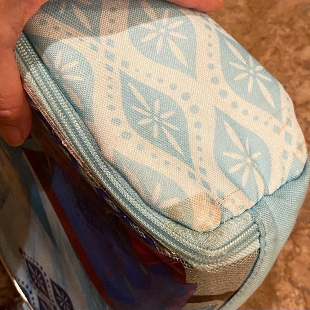 FROZEN Disney Anna & Elsa Blue Lunch Bag 9 x 9”